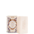 Panier des Sens vegetable soap with lavender essential oil packaging on a white background