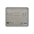 Back of a product packaging with text and branding on a white background