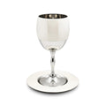 Silver wine glass on a white background