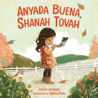 Book cover with a girl in an autumn setting and text 'Anyada Buena, Shanah Tovah'.