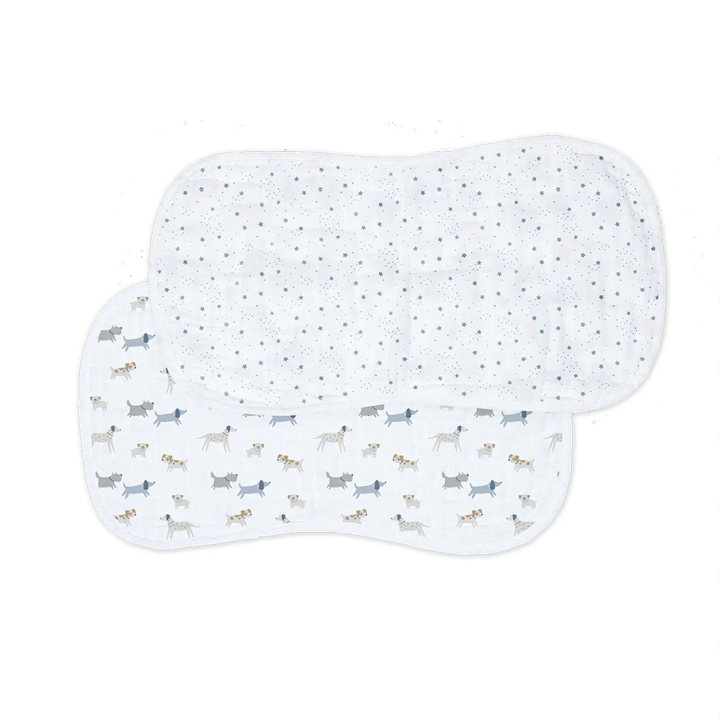 Two baby mats with patterns on a white background