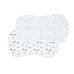 Two baby mats with patterns on a white background
