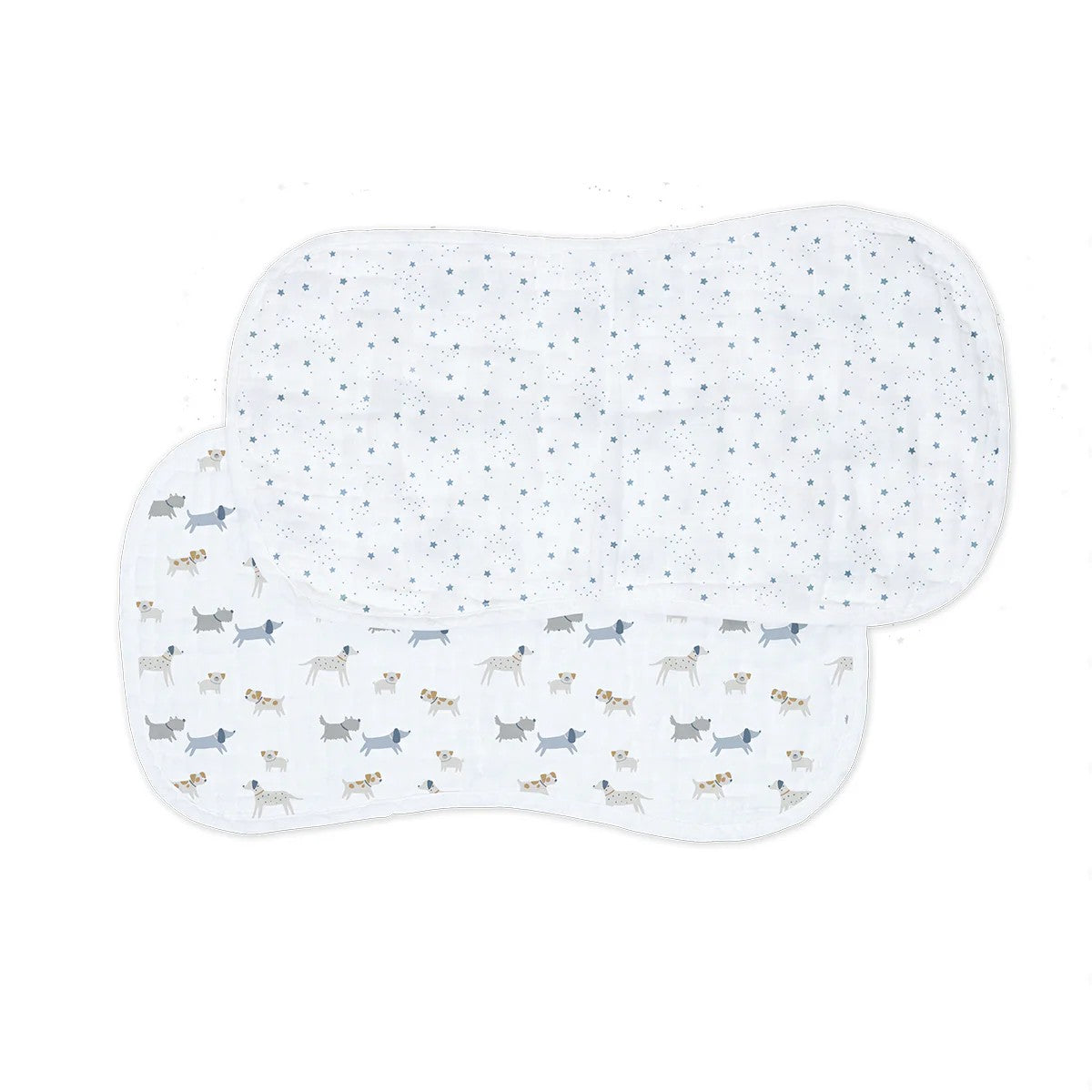 Two baby mats with patterns on a white background