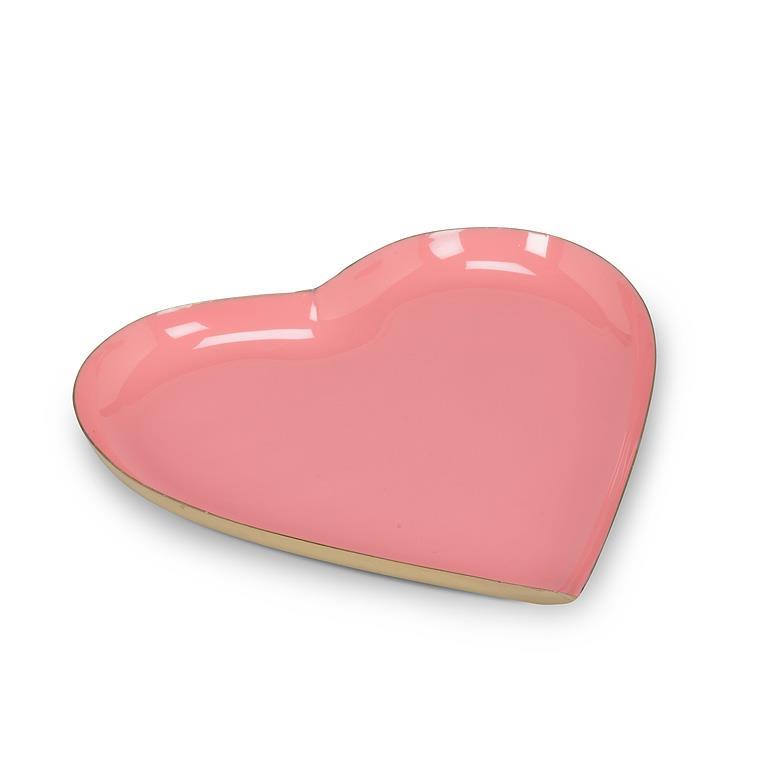 Pink heart-shaped object on a white background