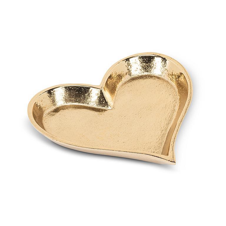 Rimmed Heart Gold Tray