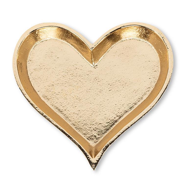Rimmed Heart Gold Tray