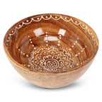 Wooden Bowl with Sunburst