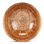 Wooden Bowl with Sunburst